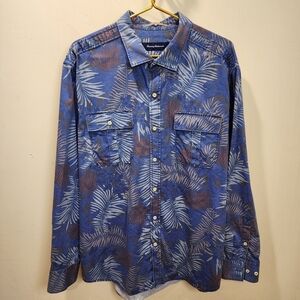 Tommy Bahama men's Tropical Print long Sleeves button Down Shirt size XL